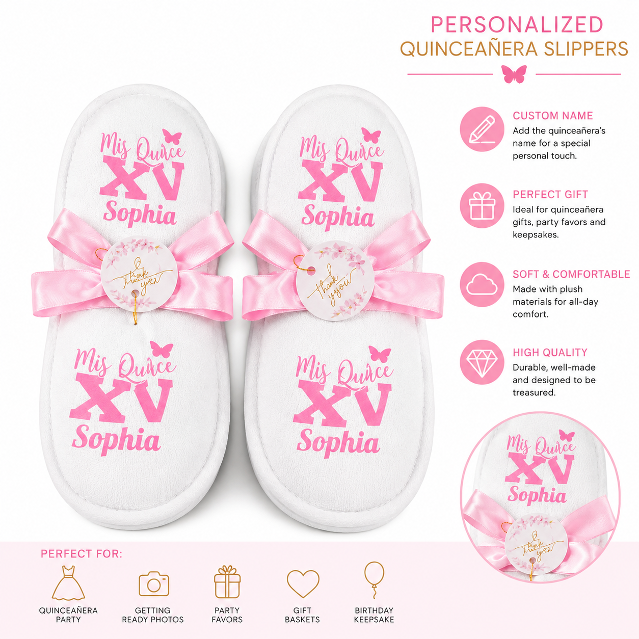 Personalized Mis XV Slippers