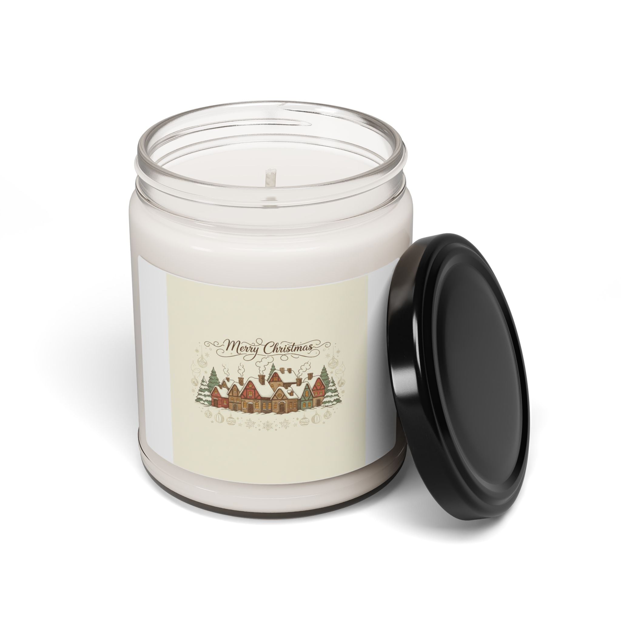 Vintage Christmas Postcard Candle | Scented Soy Candle, 9oz
