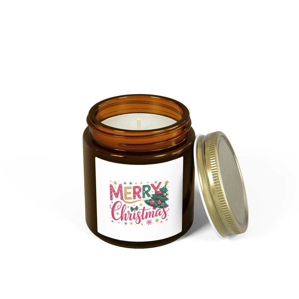 Merry Christmas Holiday Candle | Coconut Apricot Wax Jar 4oz 9oz