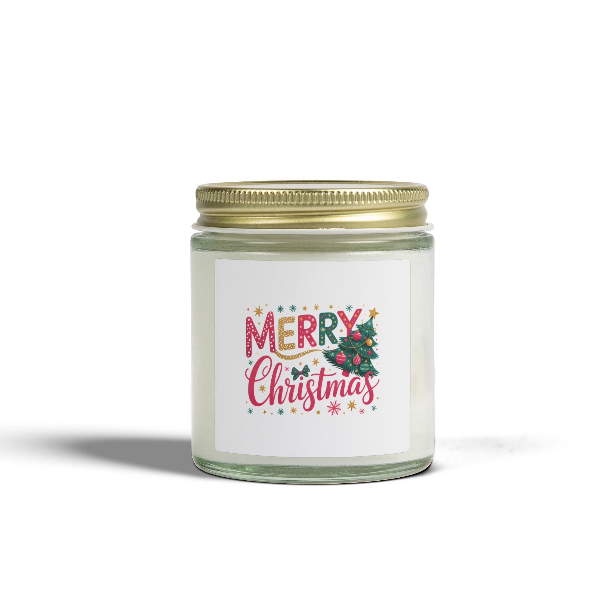 Merry Christmas Holiday Candle | Coconut Apricot Wax Jar 4oz 9oz