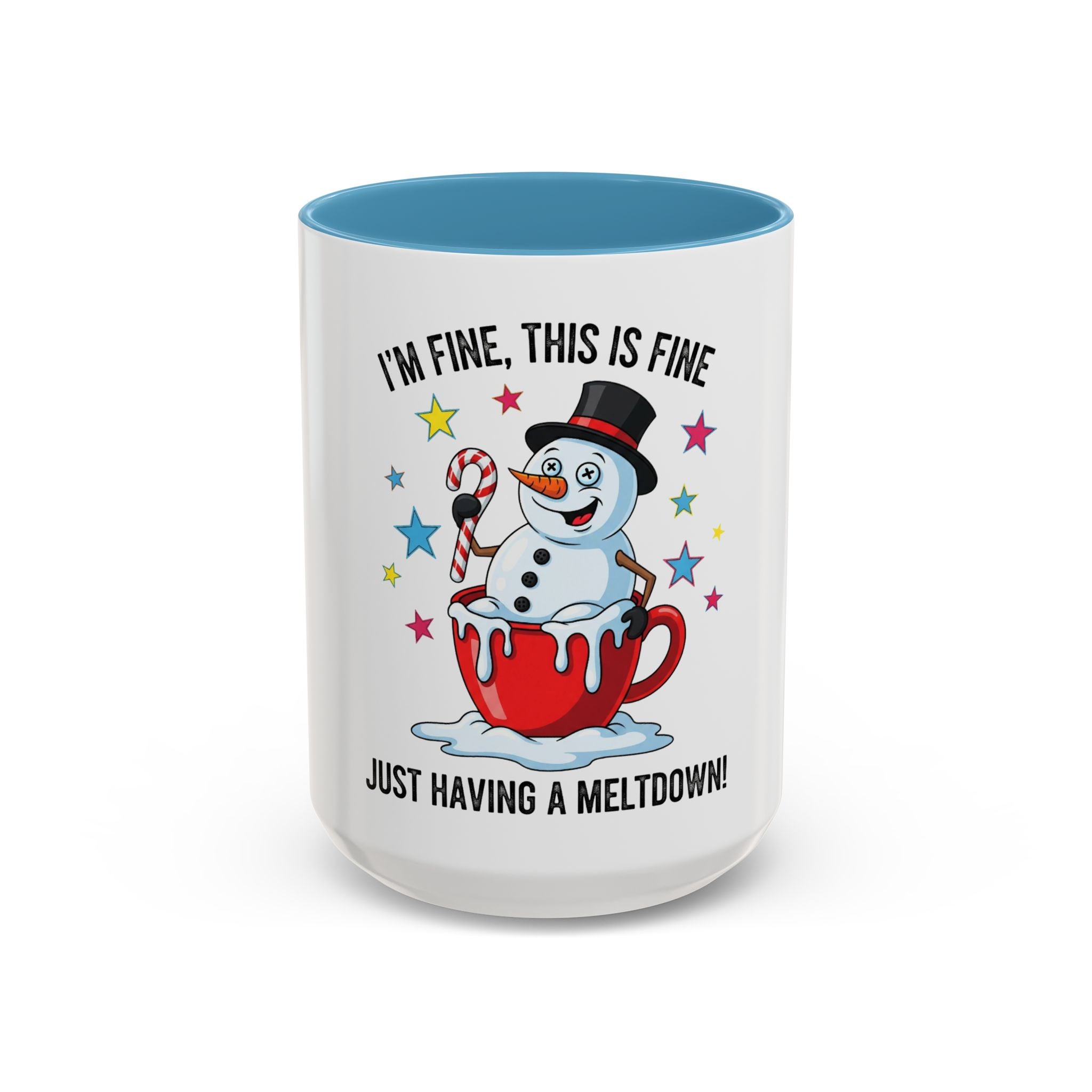 Melting Snowman I'm Fine This Is Fine Mug | Accent Coffee Mug