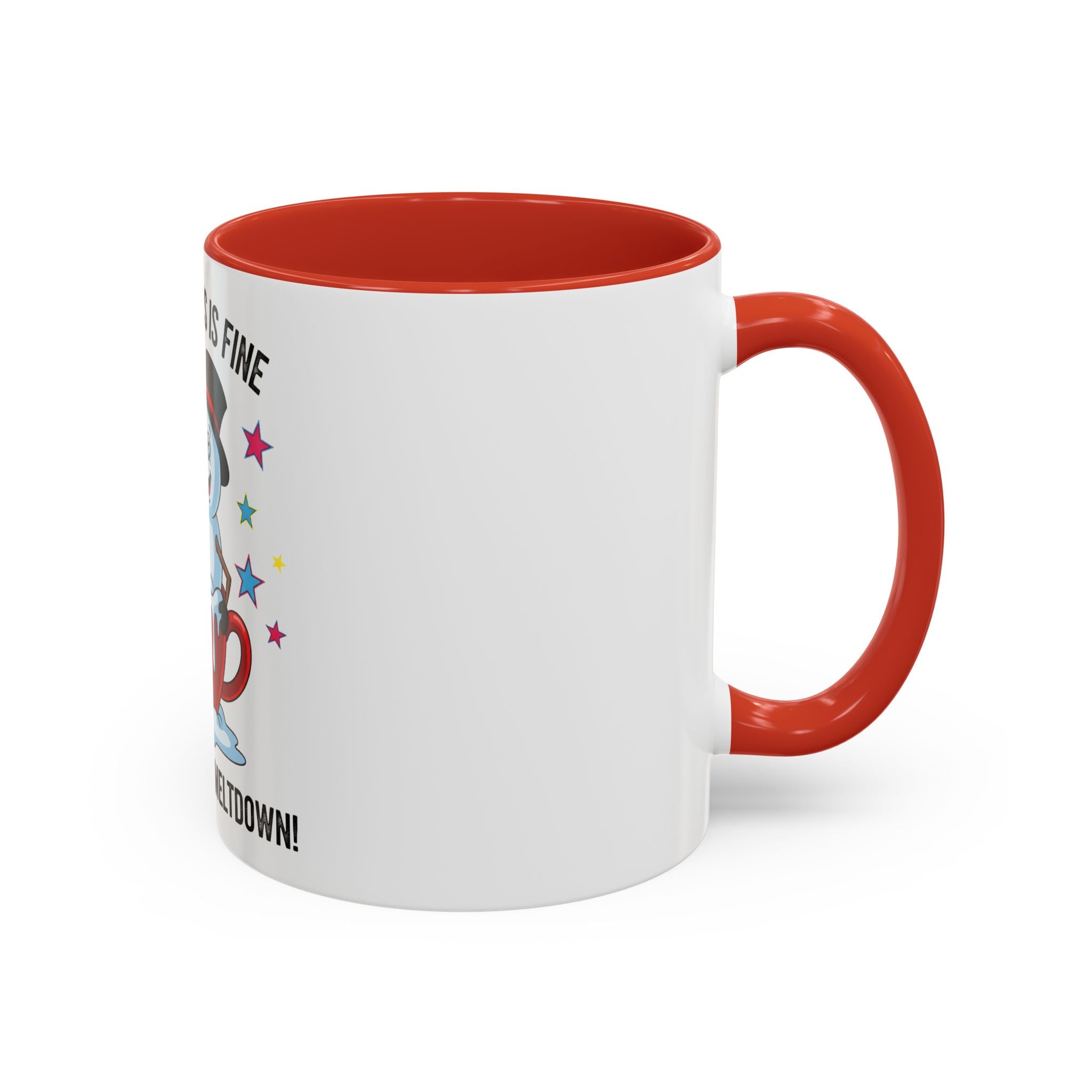 Melting Snowman I'm Fine This Is Fine Mug | Accent Coffee Mug