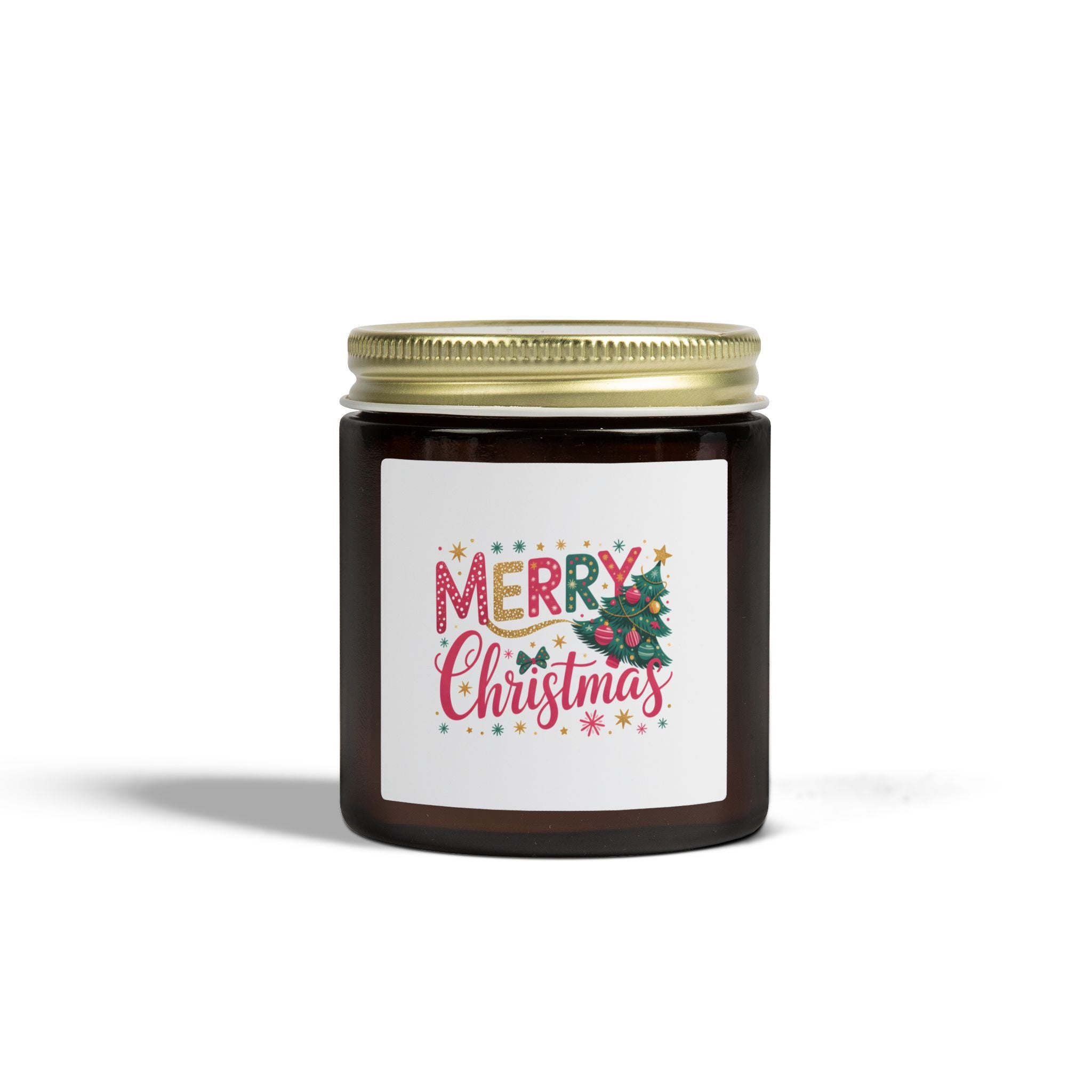 Merry Christmas Holiday Candle | Coconut Apricot Wax Jar 4oz 9oz