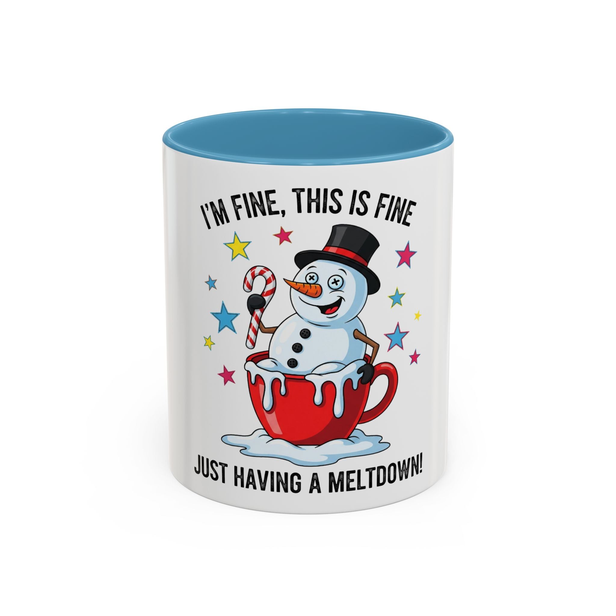 Melting Snowman I'm Fine This Is Fine Mug | Accent Coffee Mug