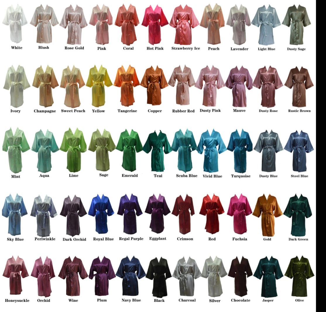 Personalized Quinceañera Satin Robe & Slippers Set | Custom Name | Sweet 15 Gift | Bridal Party Robe