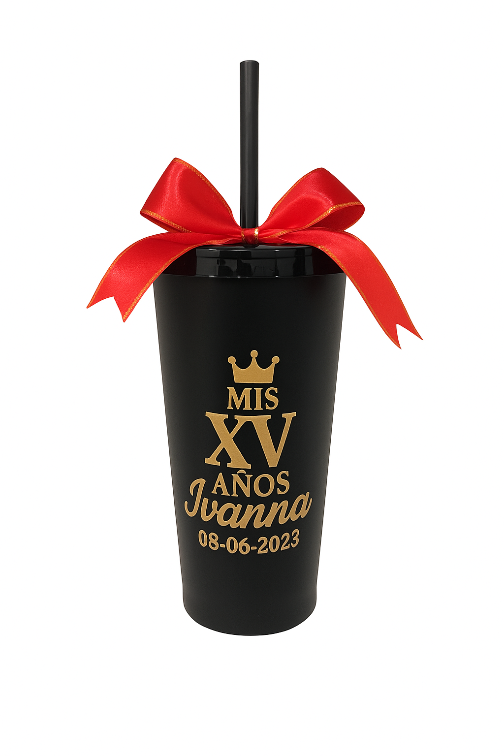 Custom Quinceañera Cup 24 oz– Personalized XV Tumbler with Name & Date