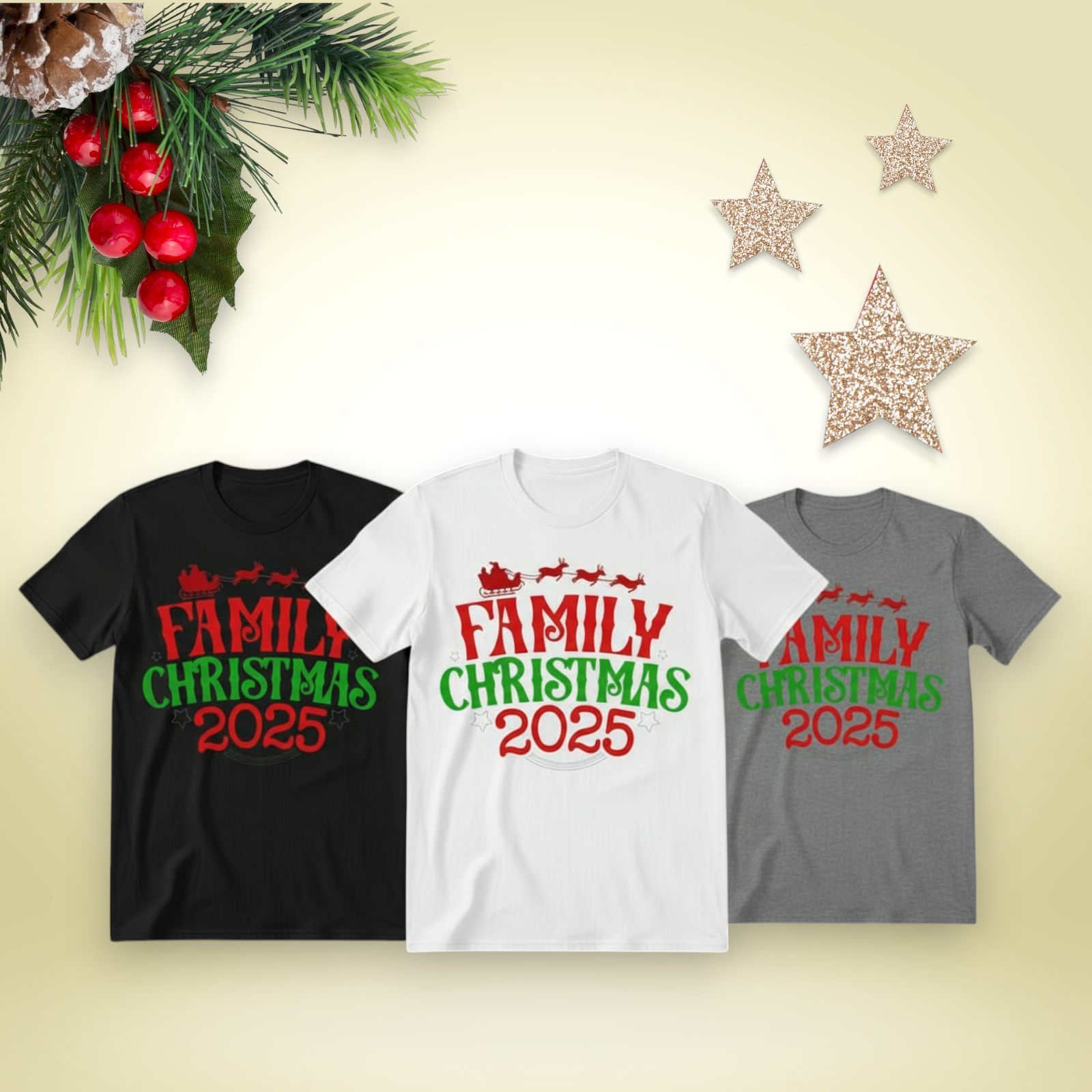 Christmas Squad t-shirt, Hoodie or sweatshirt Christmas family, Christmas Crew 2025